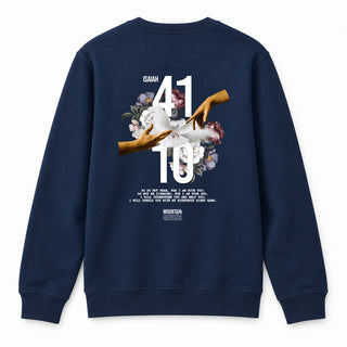 Jesaja 41:10 Sweatshirt BackPrint Navy