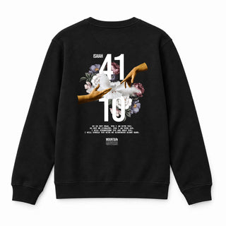 Jesaja 41:10 Sweatshirt BackPrint Schwarz