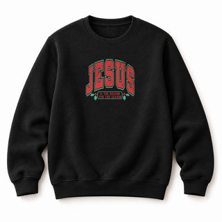 Jesus College Style Christmas Sweatshirt Schwarz