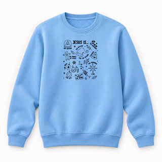 Jesus is Christmas Sweatshirt Babyblau