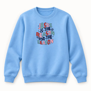 Jesus is the reason Christmas Sweatshirt Babyblau