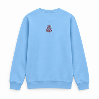 Jesus is the Reason red - Backprint - Sweatshirt Babyblau