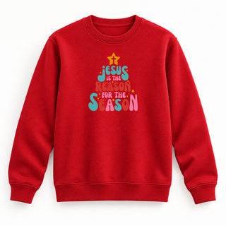 Jesus is the reason tree Christmas Sweatshirt Rot