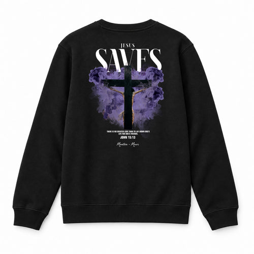 Jesus Saves Streetwear Sweatshirt Backprint