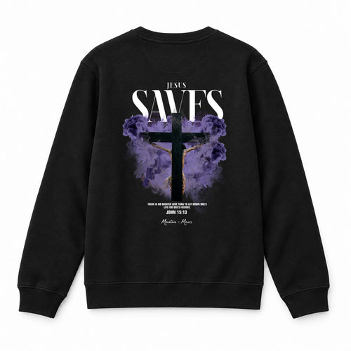 Jesus Saves Streetwear Sweater Rugprint