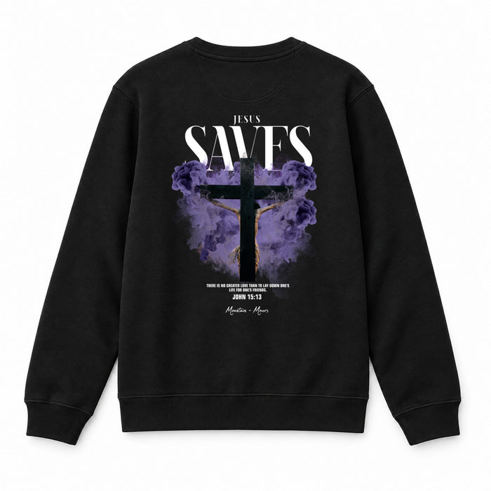 Jesus Saves Streetwear Sweater Rugprint