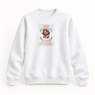 Jesus the Reason Christmas Sweatshirt Weiß