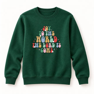 Joy to the World Christmas Sweatshirt Grün