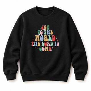 Joy to the World Christmas Sweatshirt Schwarz