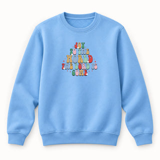 Joy to the World Christmas Sweatshirt Babyblau