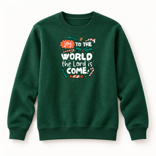 Joy to the World colored Christmas Sweatshirt Grün