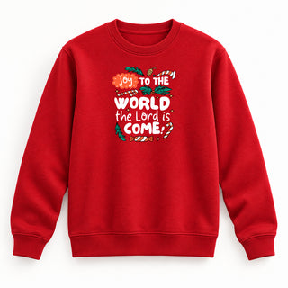 Joy to the World colored Christmas Sweatshirt Rot