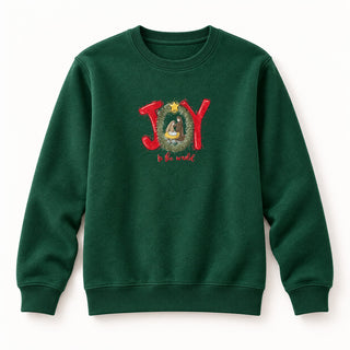 Joy to the world red Christmas Sweatshirt Grün