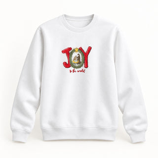 Joy to the world red Christmas Sweatshirt Weiß