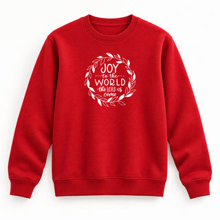 Joy to the World Circle Christmas Sweatshirt Rot
