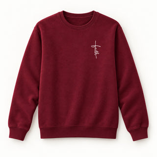 Little Faith Sweatshirt Burgunder