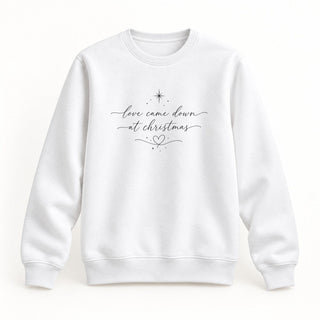 Love Came Down at Christmas Christmas Sweatshirt Weiß