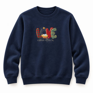 Love Came Down Christmas Sweatshirt Navy