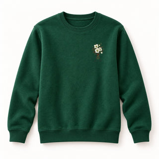 Love Came Down Watercolor Christmas Sweatshirt Grün