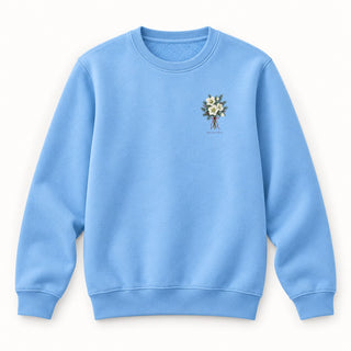 Love Came Down Watercolor Christmas Sweatshirt Babyblau
