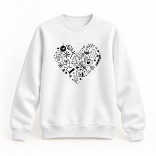 Nativity Collage Christmas Sweatshirt Weiß