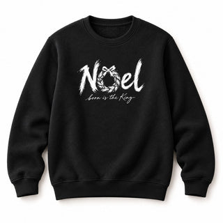 Noel Born Is the King Christmas Sweatshirt Schwarz
