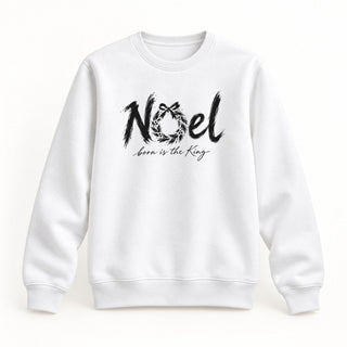 Noel Born Is the King Christmas Sweatshirt Weiß