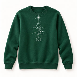 O Holy Night Christmas Sweatshirt Grün