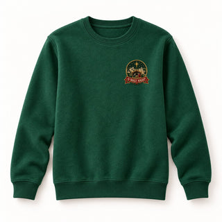 O Holy Night Stitch Christmas Sweatshirt Grün
