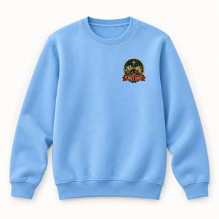 O Holy Night Stitch Christmas Sweatshirt Babyblau