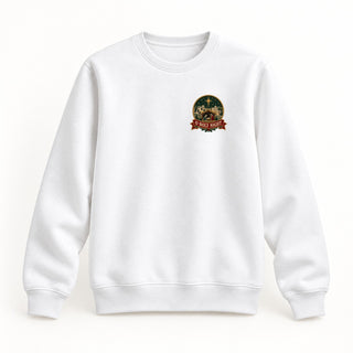 O Holy Night Stitch Christmas Sweatshirt Weiß