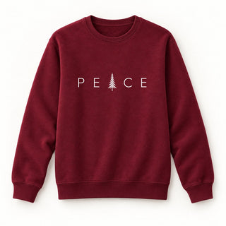 Peace Christmas Sweatshirt Burgunder