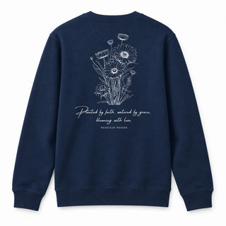 Planted by faith Sweatshirt Backprint Navy