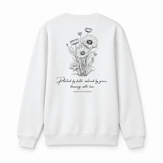 Planted by faith Sweatshirt Backprint Weiß