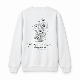 Planted by faith Sweatshirt Backprint Weiß