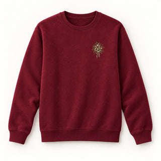 Prince of Peace Watercolor Christmas Sweatshirt Burgunder
