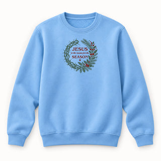 Reason for the Season Little Christmas Sweatshirt Babyblau