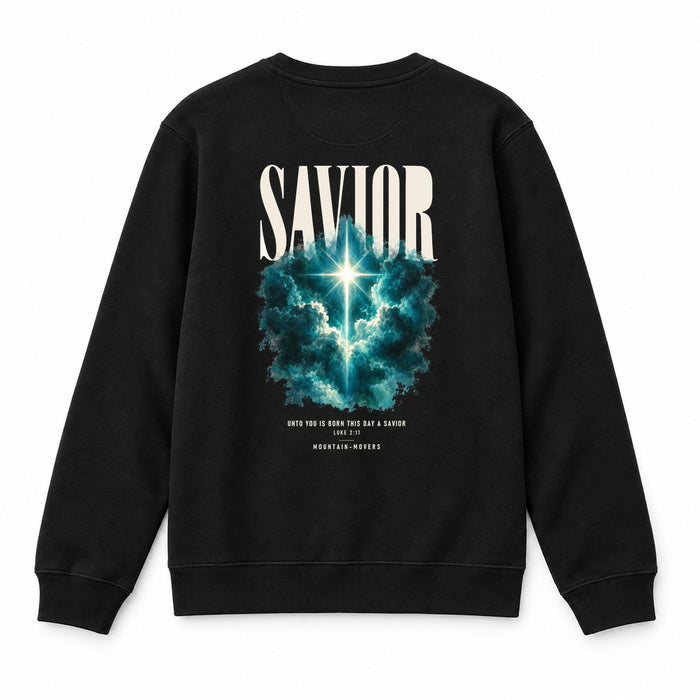 Savior Born This Day Christmas Sweatshirt Backprint