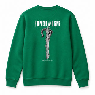 Shepherd and King Christmas Sweatshirt Backprint Grün