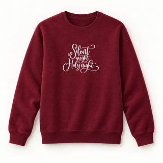 Silent Night Christmas Sweatshirt Burgunder