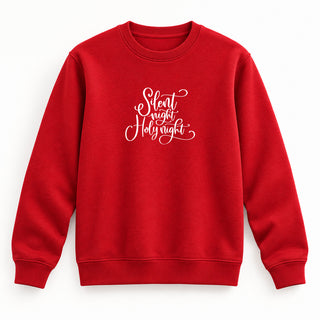 Silent Night Christmas Sweatshirt Rot