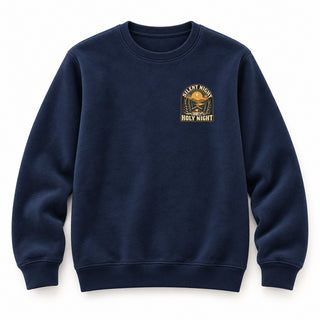 Silent Night Holy Night Christmas Sweatshirt Navy