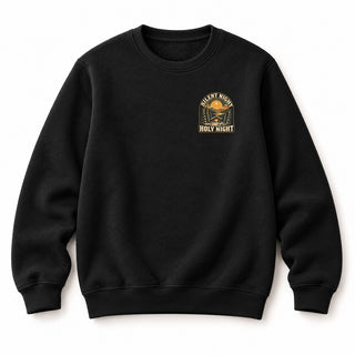 Silent Night Holy Night Christmas Sweatshirt Schwarz