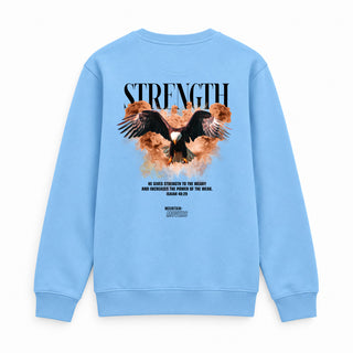 Strength Streetwear Sweatshirt BackPrint Babyblau