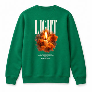 The People Who Walked in Darkness Christmas Sweatshirt Backprint Grün