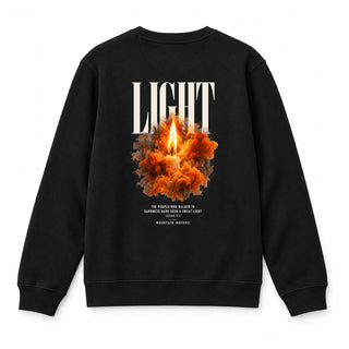 The People Who Walked in Darkness Christmas Sweatshirt Backprint Schwarz