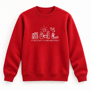 Thrill of Hope weary world rejoices Christmas Sweatshirt Rot