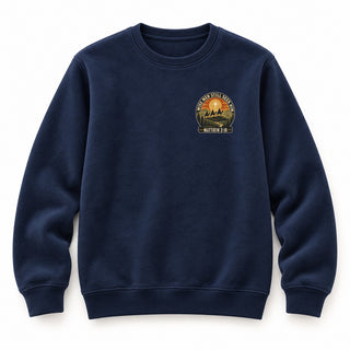 Wise Men Still Seek Him Badge Christmas Sweatshirt Navy