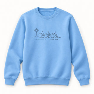 Wise Men Still Seek Him Christmas Sweatshirt Babyblau