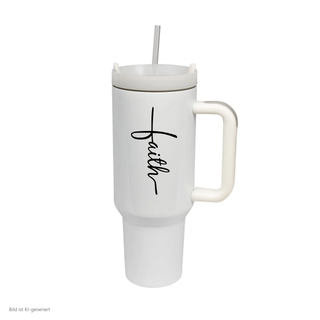 Faith Cross Thermobecher von Mountain Movers, 1,2 Liter Edelstahl
